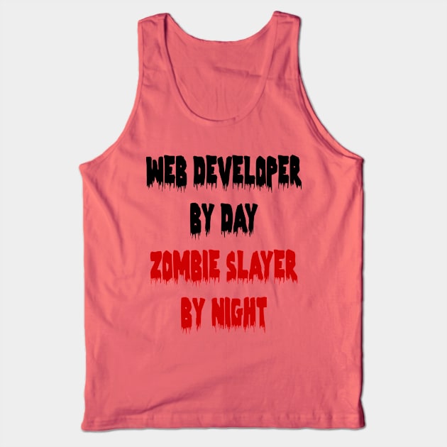 WEB ZOMBIE GEEK Tank Top by geeklyshirts